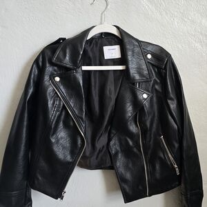 Old Navy Black Leather Jacket